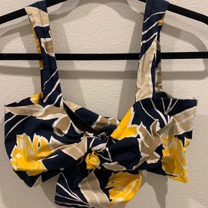 Zara Floral Crop Top Size S